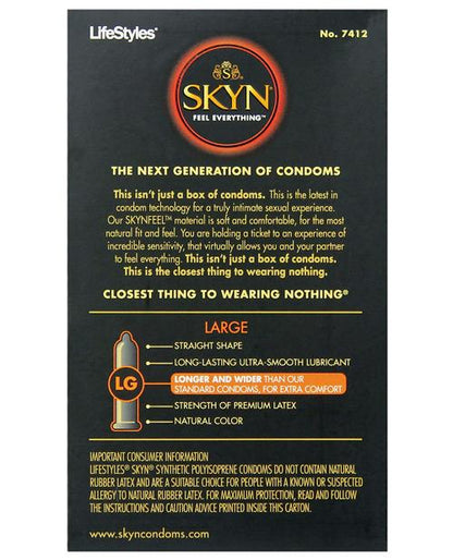 Lifestyles Skyn Non-latex Condoms - Large - 12 Pack