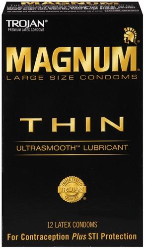 Trojan Magnum Thin Condoms - Med - 3 & 12 Packs