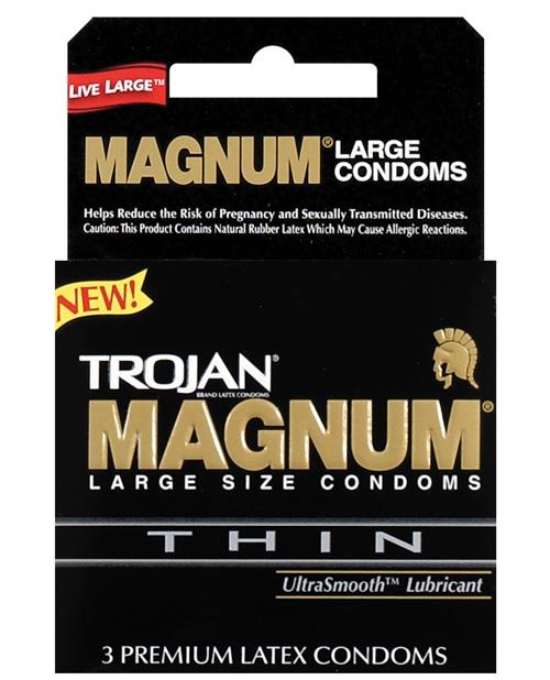 Trojan Magnum Thin Condoms - Med - 3 & 12 Packs