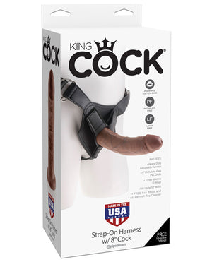 King Cock Strap On Harness W/8 Inch Cock