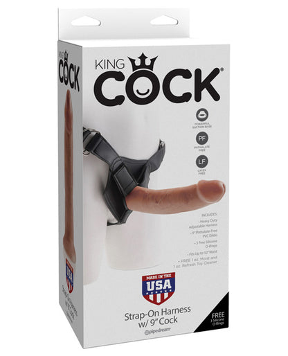 King Cock Strap On Harness W/8 Inch Cock