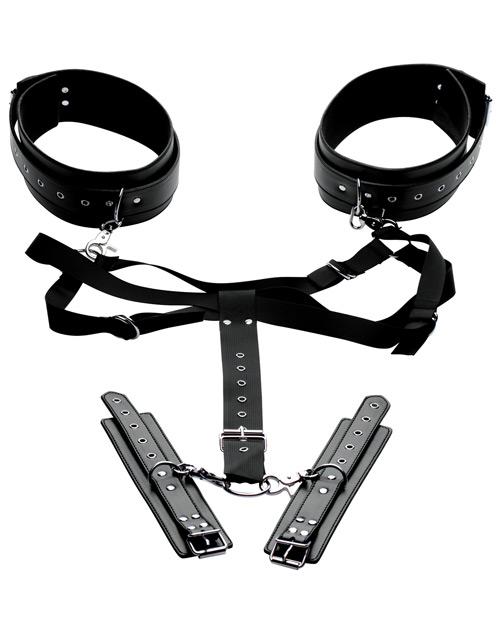 Master Series Acquire Easy Access Thigh Harness W/Wrist Cuffs