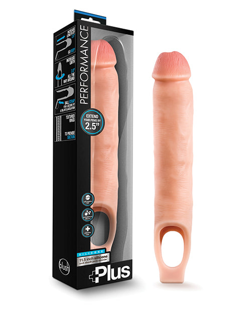 Blush Performance Plus Silicone Cock Sheath Penis Extender - Flesh