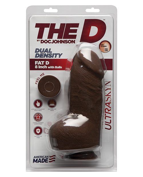 The D 8 Inch Fat Dildo W/balls