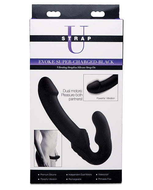 Strap U Evoke Rechargeable Vibrating Silicone Strapless Strap On