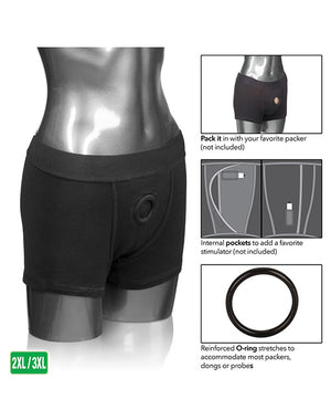 Packer Gear Boxer Brief Harness - Black