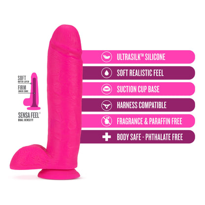 Blush Neo Elite 10 & 11 Inch Silicone Dual Density Cock W/balls