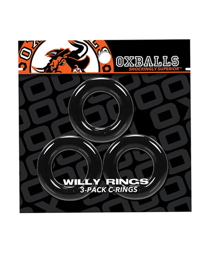 Oxballs Willy Rings - Black Pack Of 3