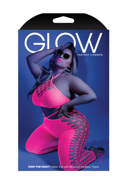 Own the Night Bodystocking -Neon Pink