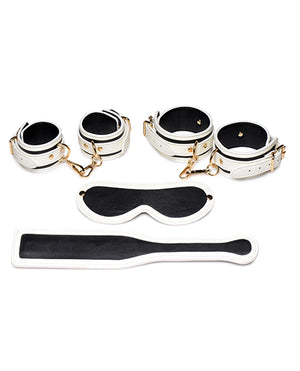 Master Series Kink In The Dark Glowing Cuffs & Blindfold & Paddle Set