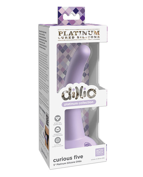 Dillio Platinum 5 Inch Curious Five Silicone Dildo