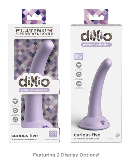 Dillio Platinum 5 Inch Curious Five Silicone Dildo