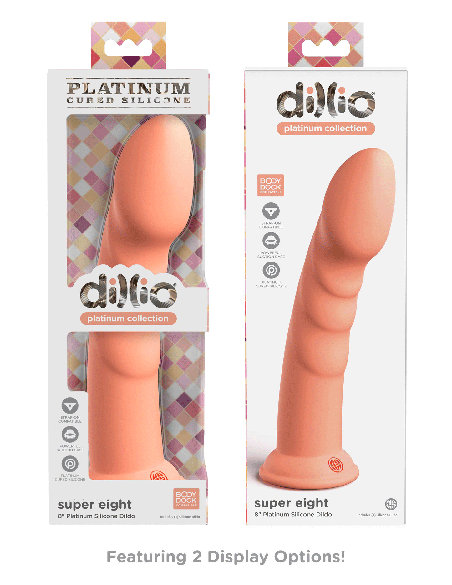 Dillio Platinum - Super Eight 8 Inch Dildo - Peach