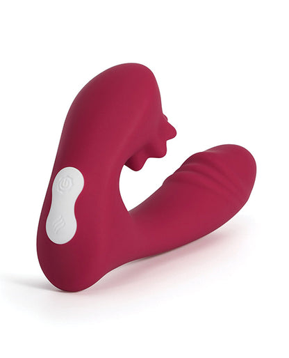 Lacy G-spot Vibrator W/tongue Licker