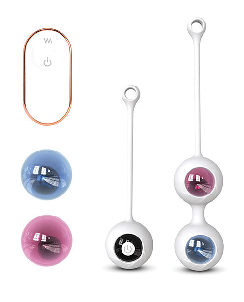 Freezer Ben Wa Ball Remote Control Kegel Ball Exercises Set - White