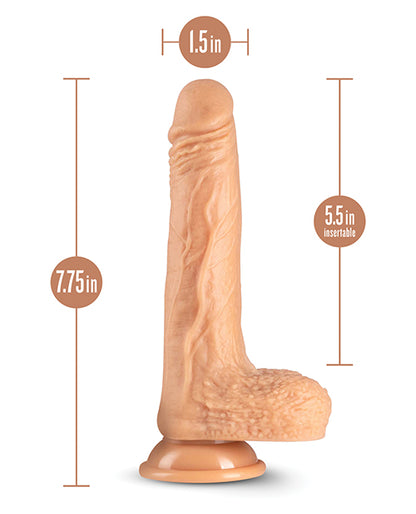 Blush Dr. Skin Silicone Dr. Grey 7.5 Inch Thrusting Dildo - Vanilla