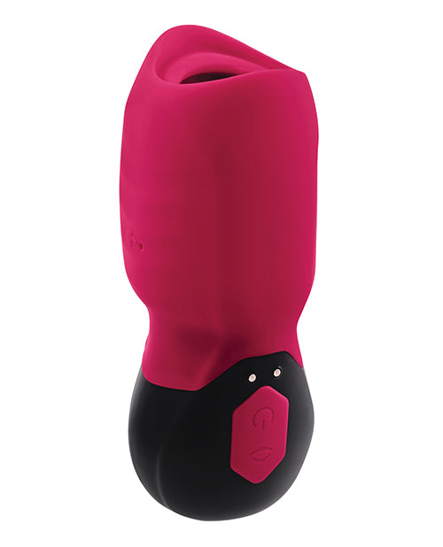 Gender X Body Kisses Vibrating Suction Massager - Red/black