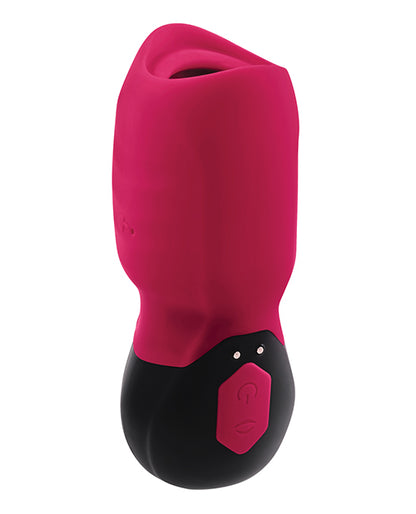 Gender X Body Kisses Vibrating Suction Massager - Red/black