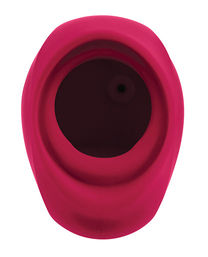 Gender X Body Kisses Vibrating Suction Massager - Red/black