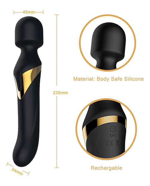 Dorcel Dual Orgasms Wand - Black/gold