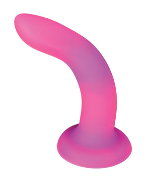 Addiction 8 Inch Rave Glow In The Dark Dong - Pink/purple