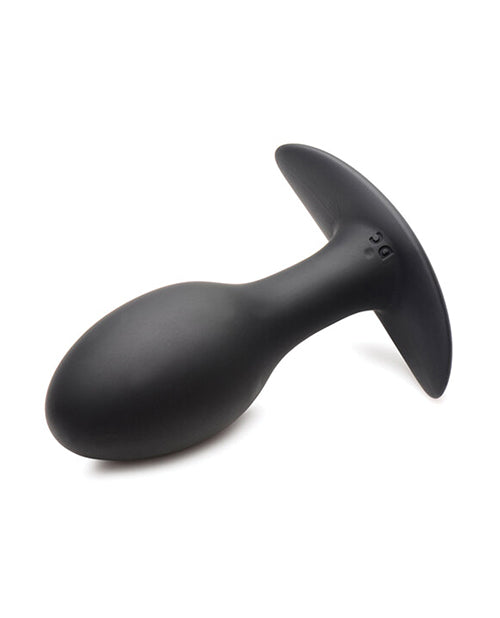 Curve Novelties Rooster Rumbler Vibrating Silicone Anal Plug - Black