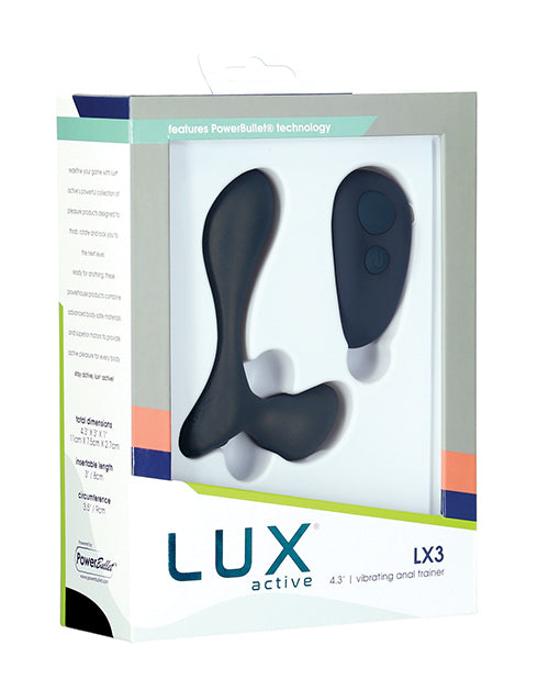 Lux Active Lx3 4.3" Vibrating Anal Trainer - Dark Blue