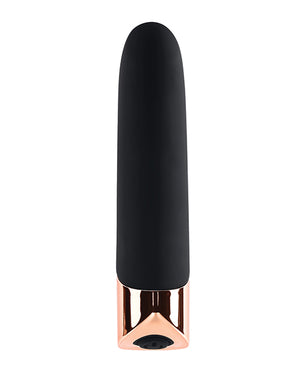 Gender X The Gold Standard Rechargeable Silicone Bullet - Black/rose Gold