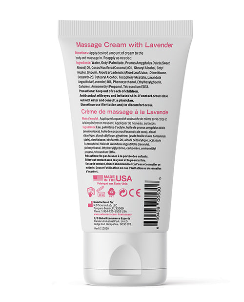 Swiss Navy Desire Massage Cream W/lavender - 5 Oz