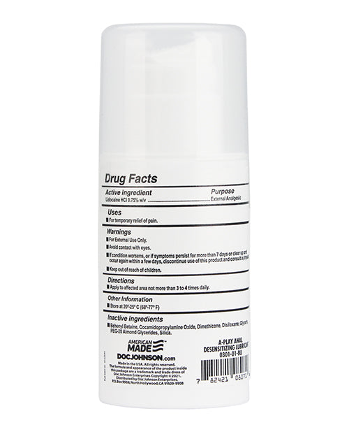 A Play Anal Desensitizing Gel - 3.4 Oz