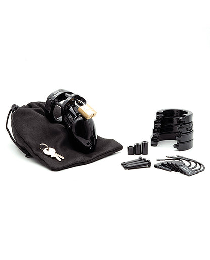 Cb-6000s 2 1/2" Cock Cage & Lock Set - Black