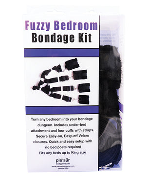 Plesur Fuzzy Bedroom Bondage Kit - Black