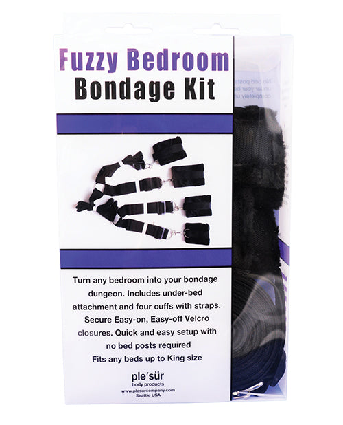 Plesur Fuzzy Bedroom Bondage Kit - Black