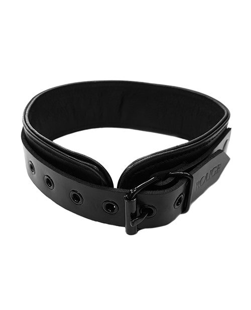 Rouge Leather Collar - Black With Black