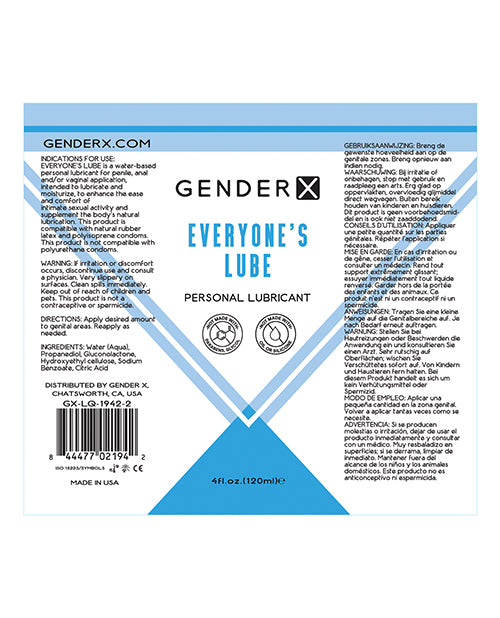 Gender X Flavored Lube - Everyone's