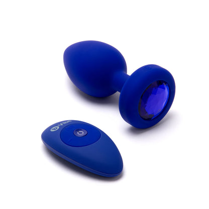 B-Vibe Vibrating Jewel Butt Plug L/XL - Blue Sapphire