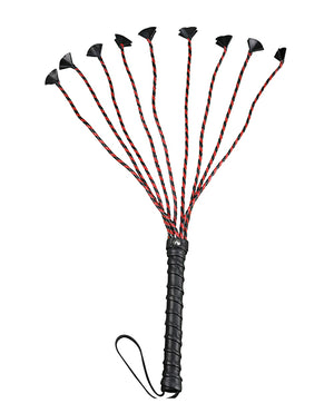 Plesur 24" Cat Of 9 Tails With Petal Ends - Black/red