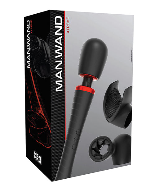 Man Wand Xtreme W/2 Attachments - Black