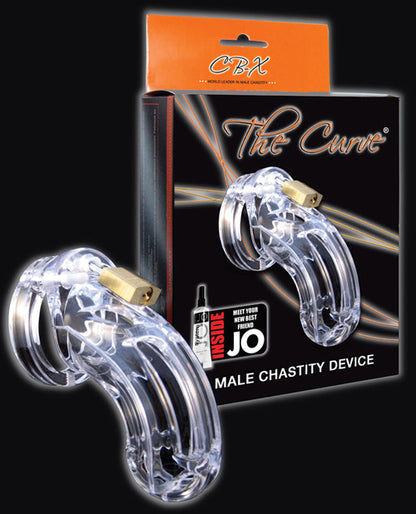 Cb-6000 3 3/4" Curved Cock Cage & Lock Set  - Clear