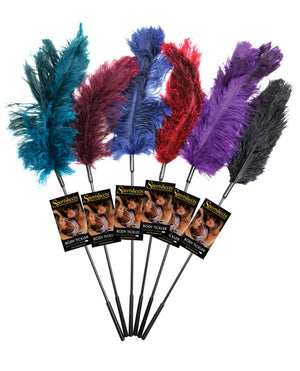 Sportsheets Ostrich Feather Ticklers - Asst. Colors Dozen