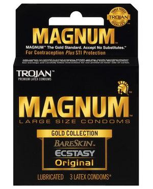 Trojan Magnum Gold Collection Condoms - Large - 3 Pack