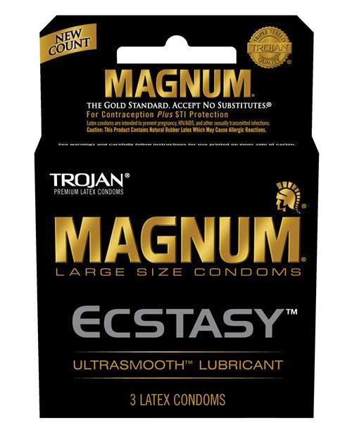 Trojan Magnum Ecstasy Condoms - Large - 3 & 12 Packs