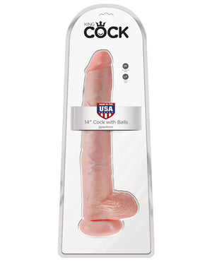 King Cock 14 Inch Realistic Cock W/balls