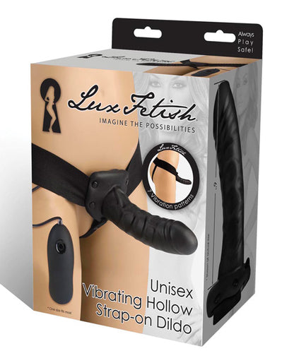 Lux Fetish Unisex Vibrating Hollow Strap On Dildo