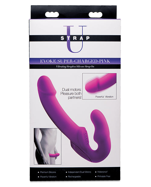 Strap U Evoke Rechargeable Vibrating Silicone Strapless Strap On